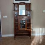 Antieke kast, Art Deco eiken buffetkast, vitrine, pronkkast, Ophalen