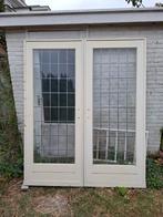 Ensuite schuifdeuren met glas in lood, Doe-het-zelf en Verbouw, Deuren en Horren, Ophalen, Gebruikt, 80 tot 100 cm, Binnendeur