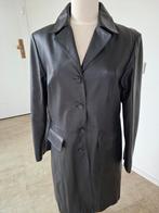 ZWARTE LEREN JAS VAN SAKI, Verzenden, Zwart, Maat 42/44 (L), Zo goed als nieuw