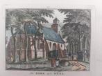 139 / De kerk in 't Waal . Gekleurde gravure uit de 18e eeuw, Ophalen of Verzenden