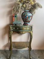 Vintage Ventiaans houten bijzettafetje goud, Ophalen, Minder dan 55 cm, Gebruikt, Vintage