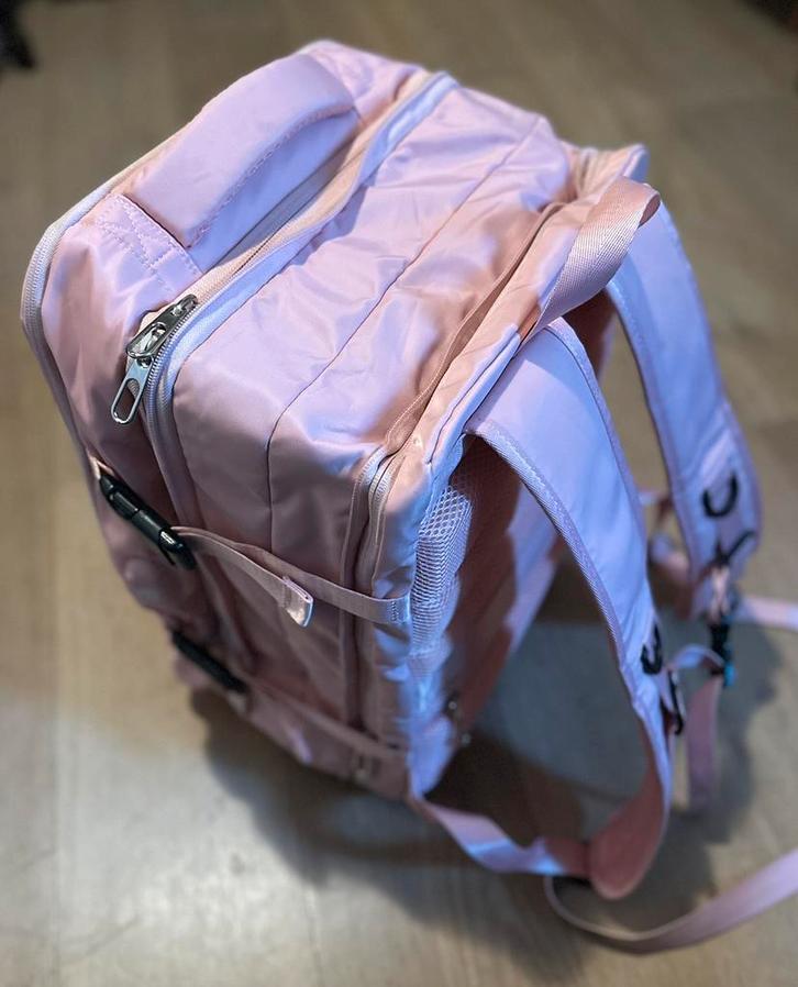 Roze Backpack rugtas reistas weekendtas afm H-L 44 x B30 x24, Sieraden, Tassen en Uiterlijk, Tassen | Reistassen en Weekendtassen