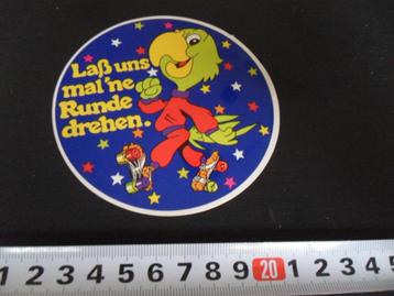 sticker strip papegaai rolschaatsen laß uns mal 'ne runde dr beschikbaar voor biedingen