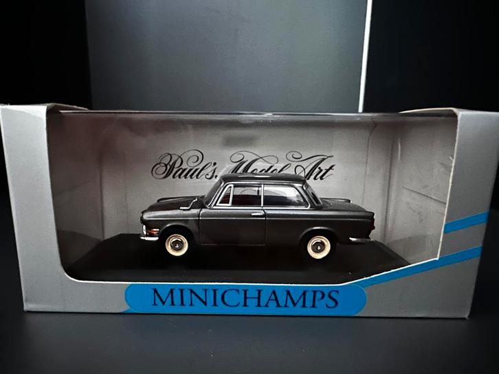 BMW 700LS 1:43 - 1962 - Grey Metallic, Hobby en Vrije tijd, Modelauto's | 1:43, Nieuw, Auto, MiniChamps, Ophalen of Verzenden