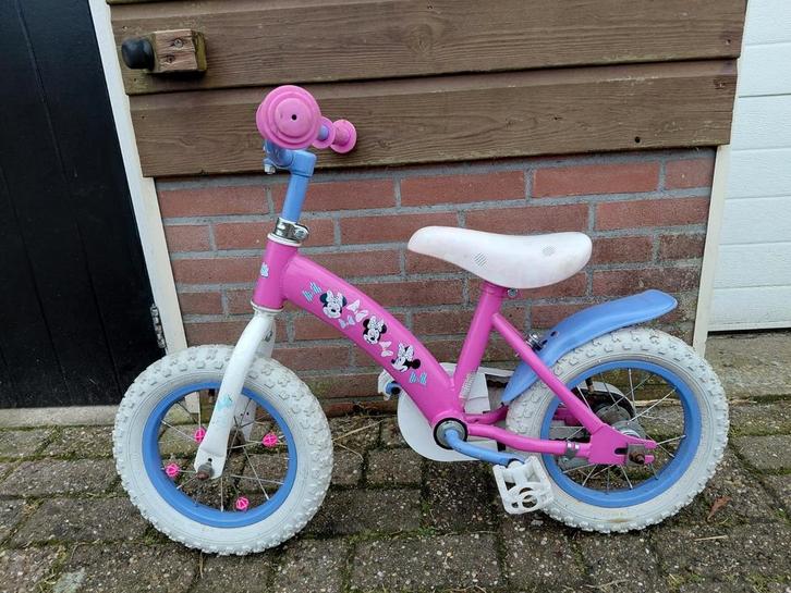 Leuke Mini Mouse kinderfiets, Fietsen en Brommers, Fietsen | Meisjes, Gebruikt, 14 inch of minder, Handrem, Ophalen