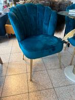 Richmond - 2 Stoel Pippa blauw velvet / gold, Huis en Inrichting, Stoelen, Nieuw, Blauw, Twee, Stof