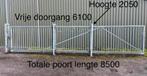 B&G Gegalvaniseerde schuifpoort 8500 – vrije doorgang 6100, Ophalen, Zo goed als nieuw, IJzer, Spijlenhekwerk