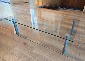 salontafel,  glas, laag, 2 lagen beschikbaar voor biedingen