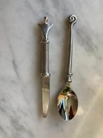 Carrol Boyes design lepeltje en fruitmesje, Ophalen of Verzenden, Zo goed als nieuw, Rvs of Chroom