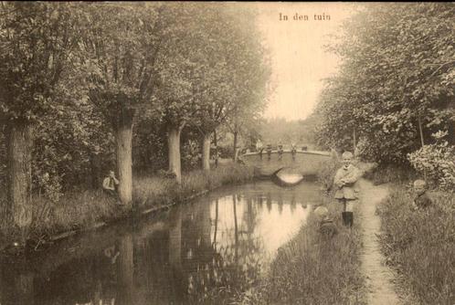 Oudenbosch - Pensionaat St Louis - In de tuin, Verzamelen, Ansichtkaarten | Nederland, Ongelopen, Zuid-Holland, Voor 1920, Ophalen of Verzenden