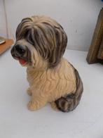 Hondenbeeld hond steen vintage antiek bobtail, Ophalen of Verzenden