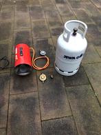 Hetelucht kanon met volle gasfles, Ophalen, Gebruikt