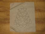 Vintage voorgedrukt borduurpatroon op jute mt hartjes vogels, Ophalen of Verzenden, Nieuw, Handborduren, Overige typen