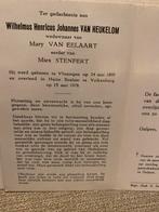 HEUKELOM x Stenfert Eelaart 1899 Vlissingen 1979 Valkenburg, Ophalen of Verzenden, Bidprentje