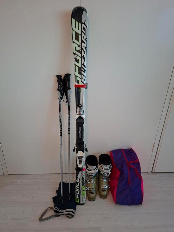 Ski's 160, skistokken 120 en skischoenen maat 40, Sport en Fitness, Skiën en Langlaufen, Gebruikt, Ski's, Skiën, Overige merken