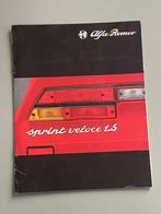 Brochure van de Alfa Romeo Sprint Veloce 1.5 1979-1980, Ophalen of Verzenden, Zo goed als nieuw, Alfa Romeo