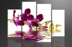 Nieuw * 4 Luik van Canvas * Orchidee 80x130cm, Antiek en Kunst, Kunst | Schilderijen | Modern, Ophalen of Verzenden