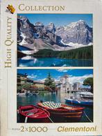 Clementoni - Banff (Canada) en Sirmione (Italië) - 2x 1000, Hobby en Vrije tijd, Denksport en Puzzels, Ophalen of Verzenden, 500 t/m 1500 stukjes