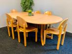 Vintage eethoek scanandinavisch Daumiller uittrektafel, Gebruikt, Ophalen of Verzenden, Scandinavisch robuust brutalist mid century vintage retro