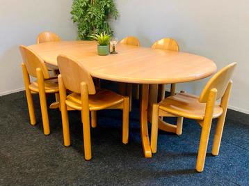 Vintage eethoek scanandinavisch Daumiller uittrektafel beschikbaar voor biedingen