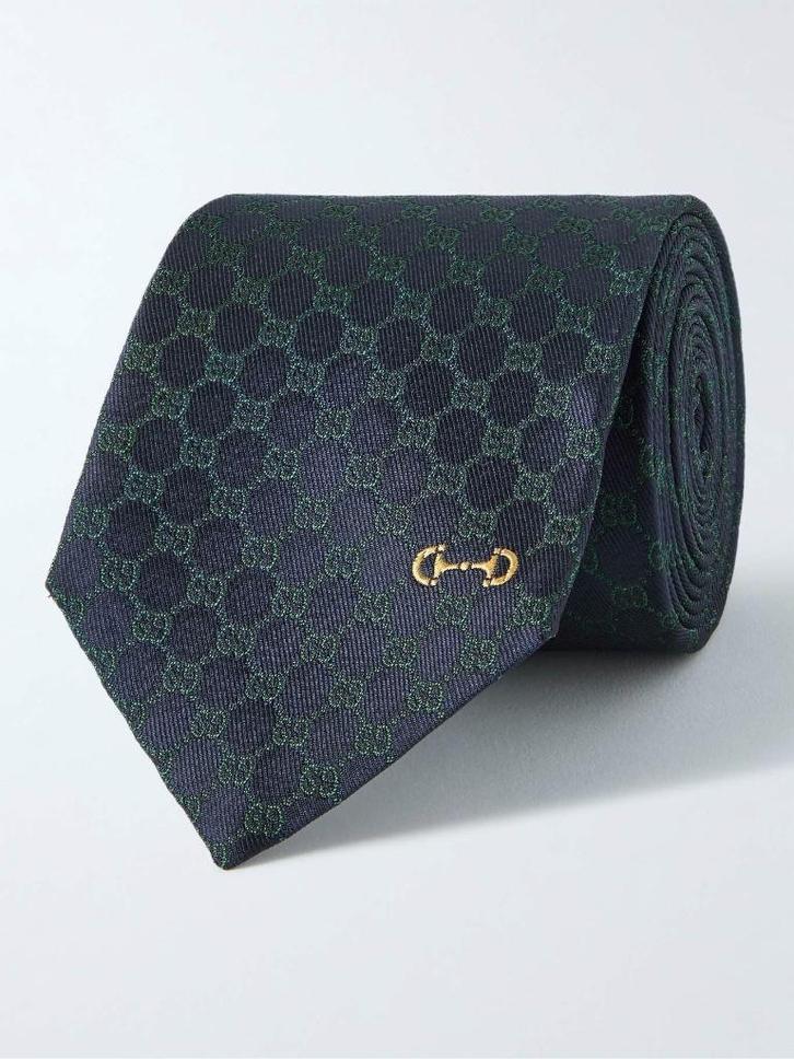 GUCCI Groen Blauw zijde GG horsebit HEREN stropdas, Kleding | Heren, Stropdassen, Zo goed als nieuw, Met patroon, Overige kleuren