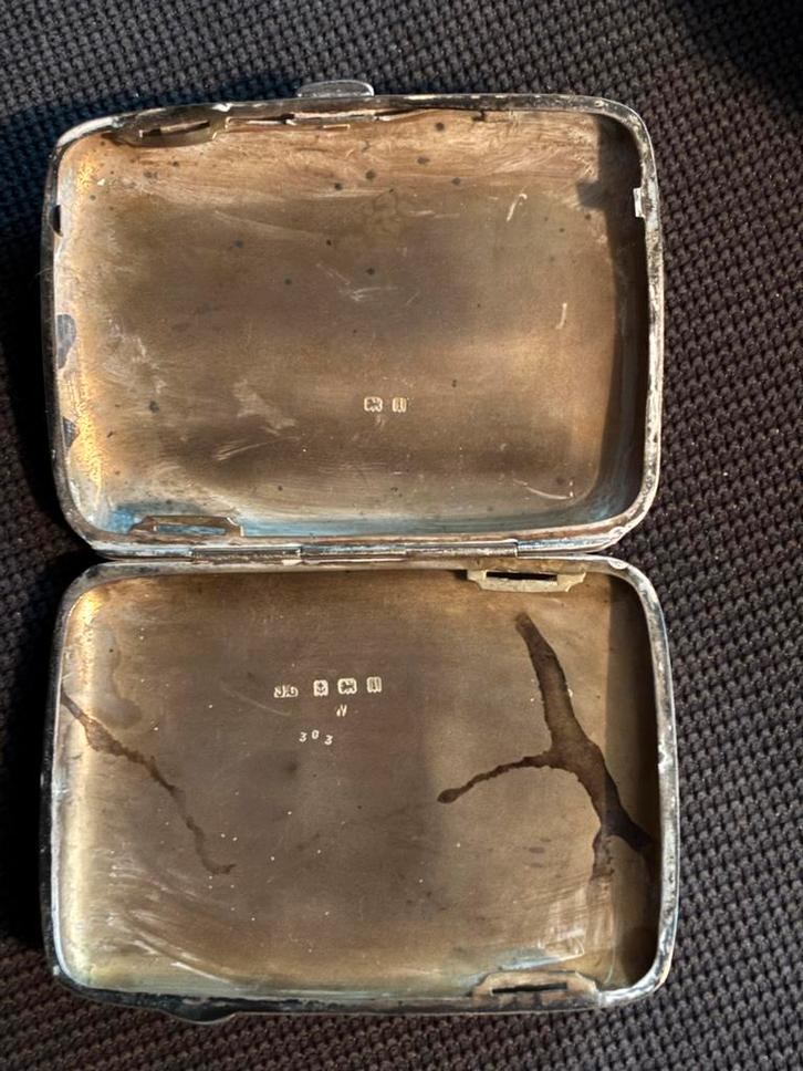 Zilveren Sigarettendoosje - Antiek, Antiek en Kunst, Antiek | Goud en Zilver, Zilver, Ophalen