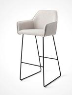 2 Lichtgrijze Jesper Home Barkrukken (Hofu) ZGAN, Ophalen, 60 tot 90 cm, Zo goed als nieuw, Metaal