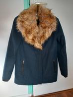 Zara winterjas M nep bont, Kleding | Dames, Maat 38/40 (M), Blauw, Zara, Ophalen of Verzenden