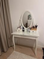Witte kaptafel / make-up tafel met spiegel, Ophalen, Zo goed als nieuw, 50 tot 100 cm, Minder dan 100 cm