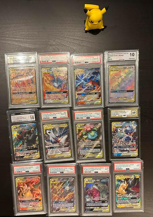 Pokemon - Tag Team PSA verzameling, Hobby en Vrije tijd, Verzamelkaartspellen | Pokémon, Nieuw, Losse kaart, Foil, Ophalen of Verzenden