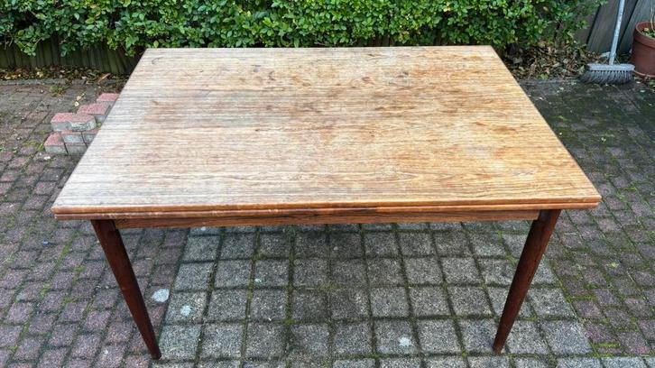 Vintage uitklapbare eettafel (Deens design, Niels O Moller), Huis en Inrichting, Tafels | Eettafels, Gebruikt, 100 tot 150 cm