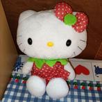 Hello Kitty aardbei knuffel Strawberry 25 cm groot, Ophalen of Verzenden