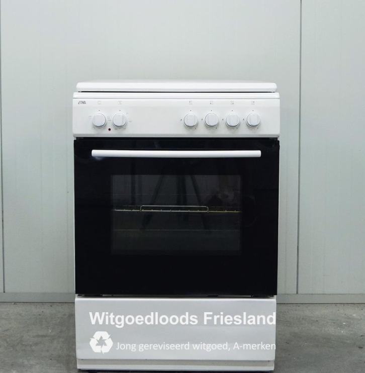Etna 60CM gasfornuis 3MND Garantie Witgoedloodsfriesland, Witgoed en Apparatuur, Fornuizen, Zo goed als nieuw, Vrijstaand, Gas