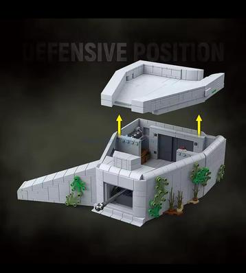WW2 Duitse Bunker Atlantic Defensie Positie . Bouwstenen beschikbaar voor biedingen