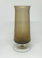 Vaas op voet/poot - rookglas - Vintage, Antiek en Kunst, Ophalen of Verzenden