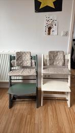 2 tripp trapp stoelen inc. Kussens en rugsteun, Ophalen, Zo goed als nieuw, Meegroeistoel