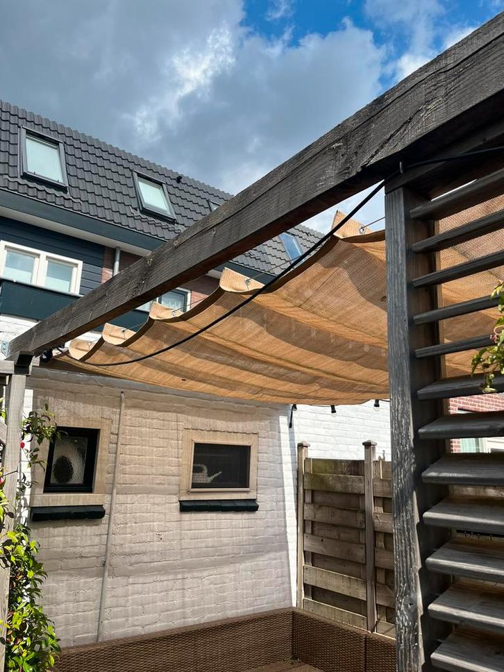 Nesling harmonica schaduwdoek 200x400cm incl. Beschermhoes, Tuin en Terras, Zonneschermen, Zo goed als nieuw, Ophalen of Verzenden