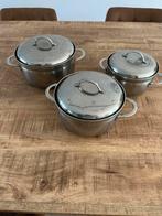 BK stainless steal pannen., Ophalen of Verzenden, Gebruikt, Rvs, Pannenset