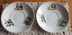 2 Oude Regout schoteltjes, kabouters, eekhoorn, vlinder, Huis en Inrichting, Keuken | Servies, Gebruikt, Ophalen of Verzenden