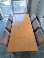 Oud-grenen eettafel - 210x90 cm, Huis en Inrichting, Tafels | Eettafels, Ophalen, Gebruikt, 200 cm of meer, 50 tot 100 cm