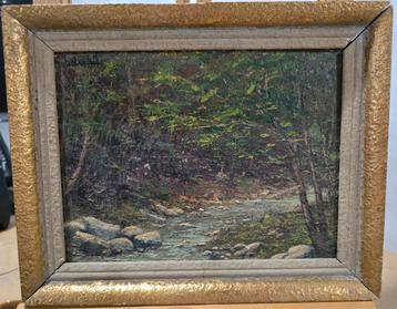 Gesigneerd olieverfschilderij op paneel beschikbaar voor biedingen