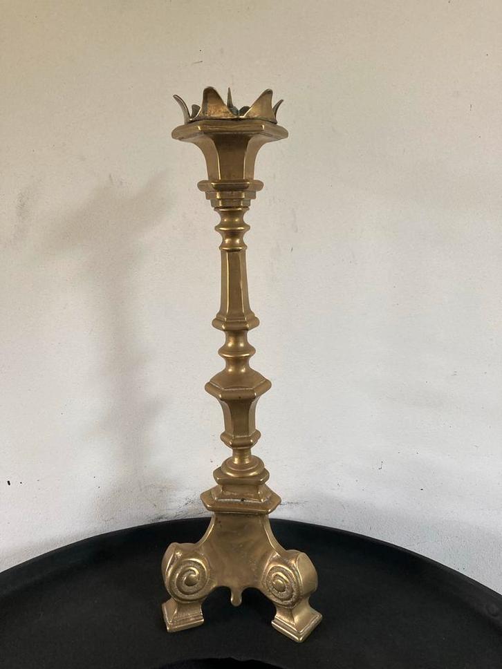 Messing Kandelaar, Antiek en Kunst, Antiek | Kandelaars, Koper of Brons, Ophalen of Verzenden