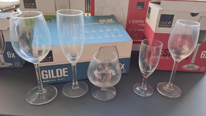 Nieuwe Royal Leerdam glazen -  Sherry - Brandy - Port, Huis en Inrichting, Keuken | Servies, Nieuw, Glas of Glazen, Overige stijlen