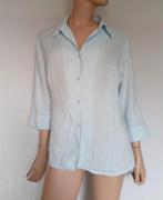 MARCO PECCI Blouse , Maat 42 , LINNEN, Verzenden, Zo goed als nieuw, Maat 42/44 (L), Blauw