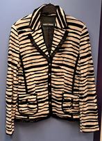 Gerry Weber blazer zandbeige/zwart gestreept mt 42 nr 44300, Gerry weber, ., Zwart, Maat 42/44 (L)