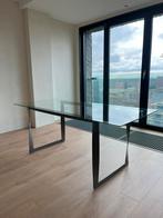 Moderne Glazen Eettafel, Zo goed als nieuw, Vijf personen of meer, Glas, 150 tot 200 cm