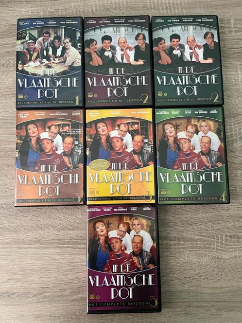Dvd's In de Vlaamsche Pot - Seizoen 1.2 + Seizoen 2 t/m 5, Cd's en Dvd's, Dvd's | Tv en Series, Gebruikt, Komedie, Alle leeftijden