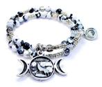 1016 Armband howling wolf.  Pagan wiccan halloween, Sieraden, Tassen en Uiterlijk, Armbanden, Nieuw, Ophalen of Verzenden