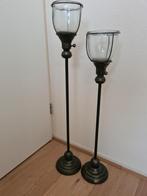 Kandelaars 76 en 86 cm, Huis en Inrichting, Woonaccessoires | Kandelaars en Kaarsen, Ophalen, Zo goed als nieuw, Metaal, 75 cm of meer