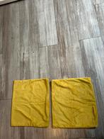 Twee Gele Kussens, Huis en Inrichting, Woonaccessoires | Kussens, Ophalen of Verzenden, Gebruikt, Geel, Vierkant
